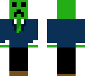 minecraft creeper with a suit