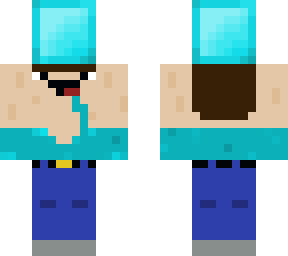 noob holding a diamond block
