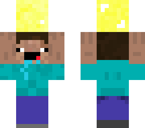 noob holding a gold block