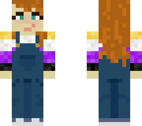 overalls and non-binary sweater