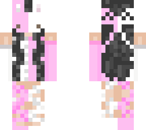 pink and white bunny mask