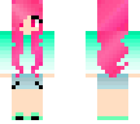 pink haired girl.(my new summer skin.)