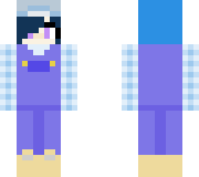 plaid overall hoodie girl