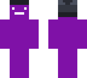 purple, with beanie