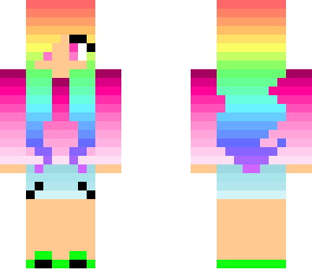 rainbow haired girl.