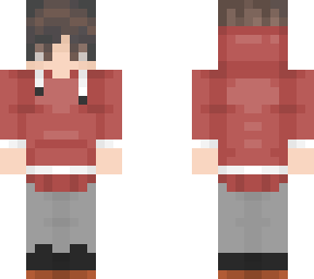 red hoodie gray trousers 2