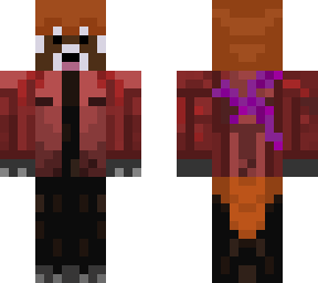 red panda in a jacket