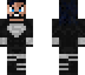 90's superman black suit long hair v2