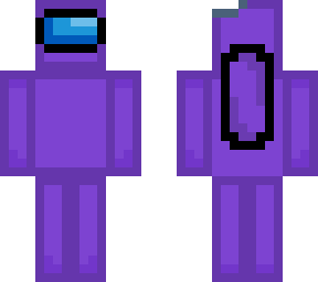 among us - purple - with an egg.