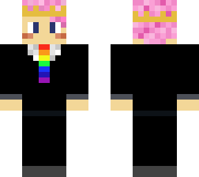 anna with suit and crown
