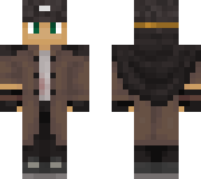 black cap trenchcoat