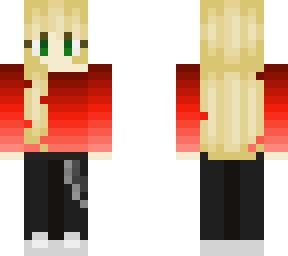 blonde green eye, chain pant, girl
