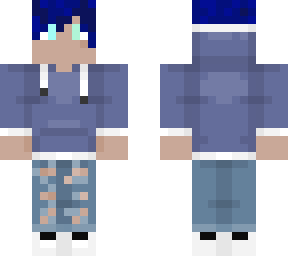 blue hair boy