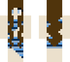 Blue Swimsuit Girl With Long Hair | Minecraft Skin