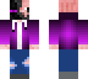 enderpig in a hoodie and jeans