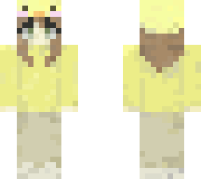 pastel yellow duck hood