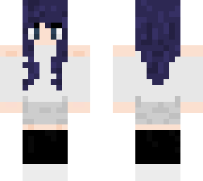 purple haired with white ..shirt?