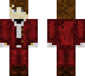 red, fancy suit
