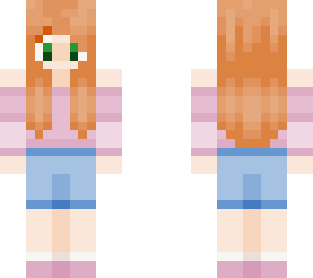 red head with headphones