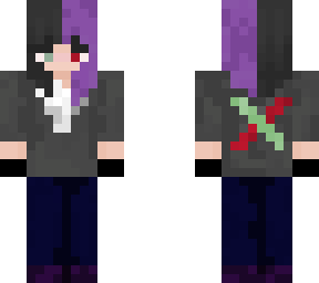 split hair black purple short hair thing yes