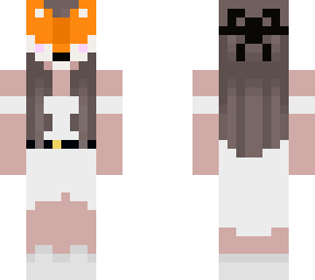 wedding dress with fox mask