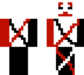 black and red clown