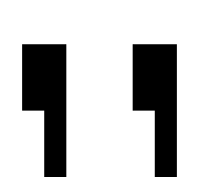 black and white