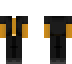 black unbuttoned and yellow shirt