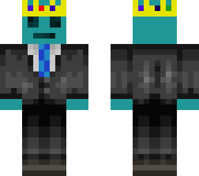 blue man in suit