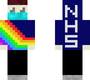 boy in covid mask and nhs hoodie