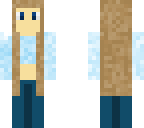 brunette girl with blue shirt. (fixed)