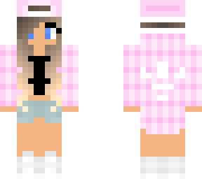 cute pink girl with new style