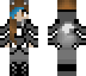 fox girl in gray jacket