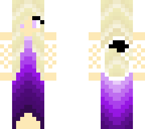galaxy with dress and purple eyes