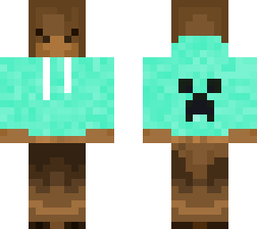 moose with teal creeper hoodie