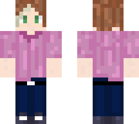 my skin with pink hoodie