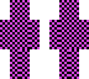 pink checkered man