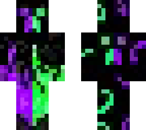 purple and green creeper skin (my normal skin)