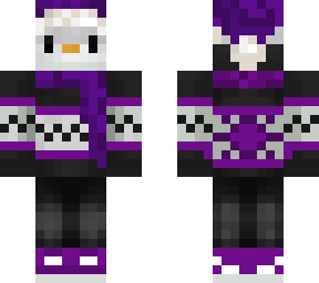 purple sweater penguin