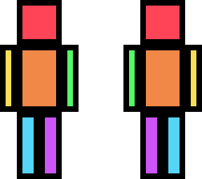 rainbow boxy boi w/ black outline