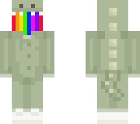rainbow guy in a dino suit