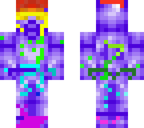 rainbow indigo steve who was stopped in the process of absorbing the crystals