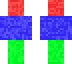 red, blue, and green guy