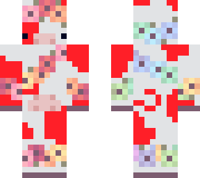 red flower cow