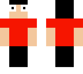 red shirt and black pants