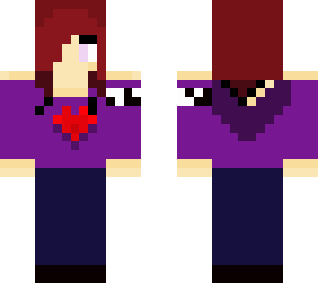 redhead with purple hoodie