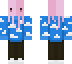 squid with cloud sweater