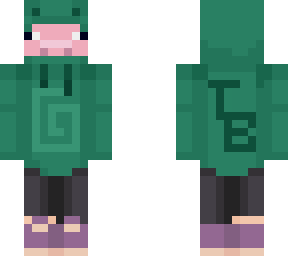technoblade in a frog outfit