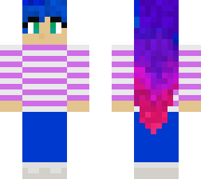 blue-red haired girl