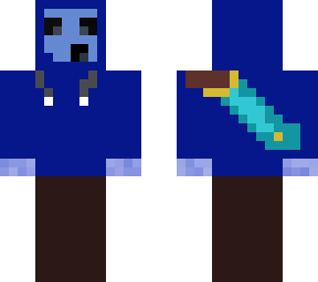 blue slime hooded